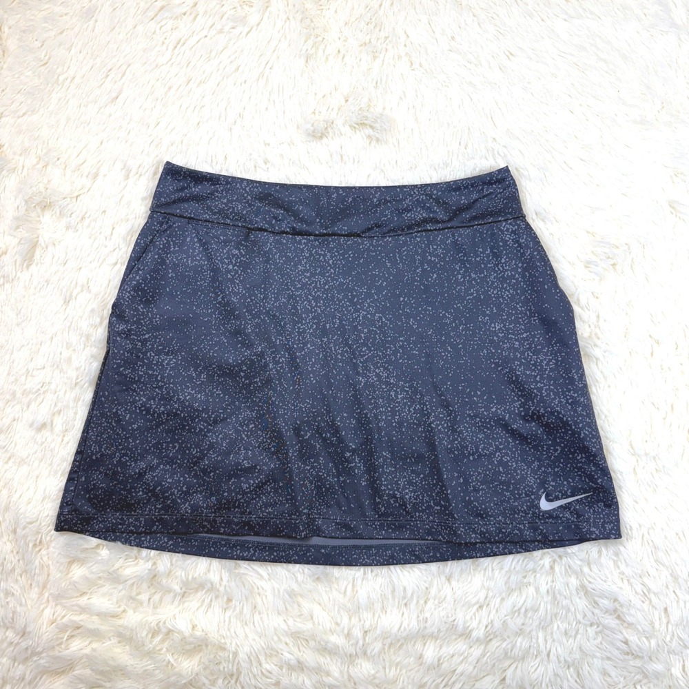 Nike Skort Women Medium Navy Blue Speckled Dri-FIT Athletic Golf Tennis Skirt